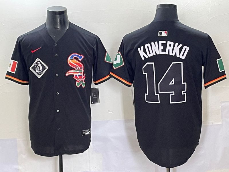 Men 2025 Chicago White Sox 14 Konerko Black Game Nike MLB Jersey style 47